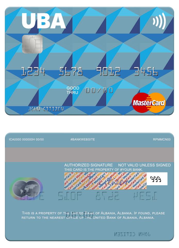 Albania United Bank of Albania mastercard